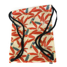 Lightweight Printing Polyester Drawstring Bag Backpack Causal Daypack Shopping